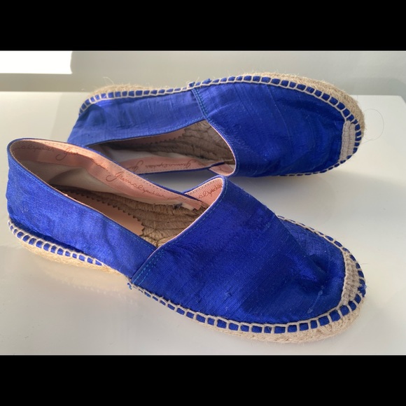 New condition silk flat espadrilles size 37 - Picture 3 of 6
